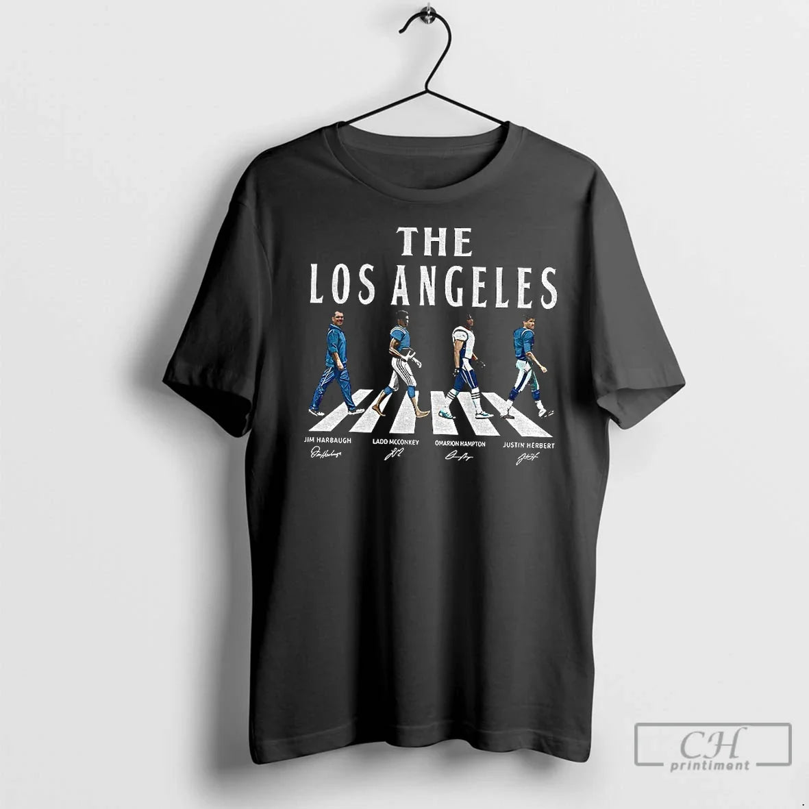 Premium Jim Harbaugh Ladd Mcconkey Omarion Hampton - Adult & Kids T-Shirts, Sweatshirts & Hoodies apparel design preview 1