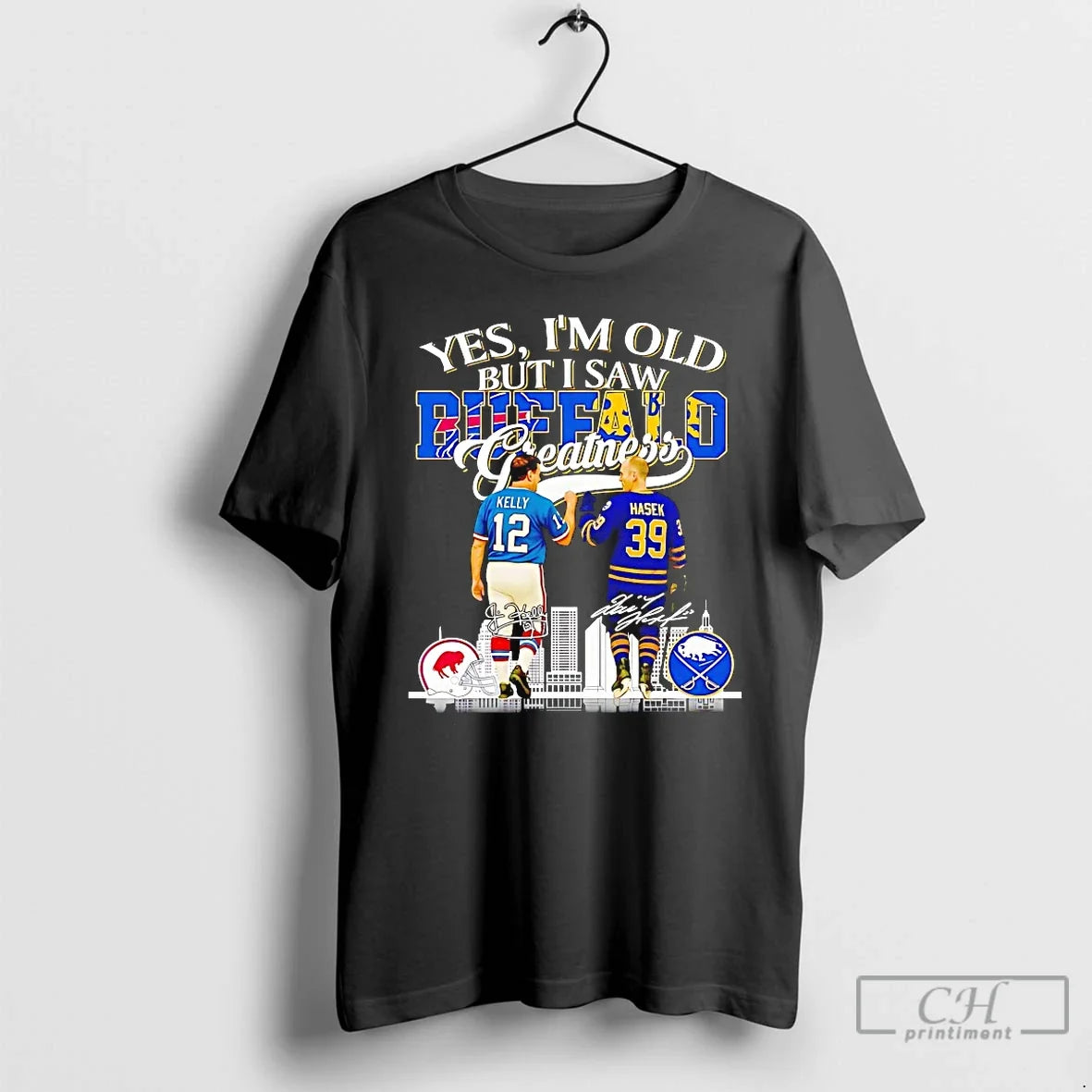 Premium Jim Kelly And Dominik Hasek Yes Im Old But I - Adult & Kids T-Shirts, Sweatshirts & Hoodies apparel design preview 1