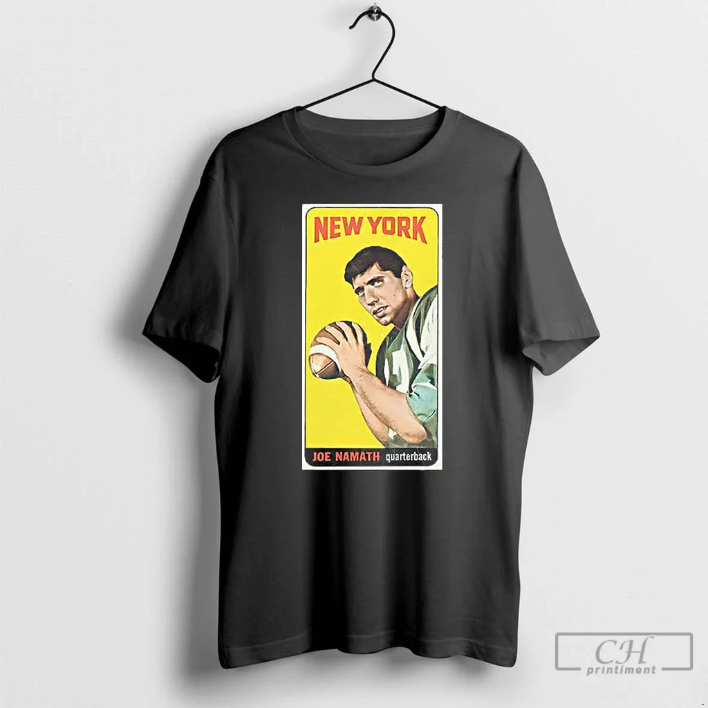 Premium Joe Namath New York Jets Card Player Vintage - Adult & Kids T-Shirts, Sweatshirts & Hoodies apparel design preview 1