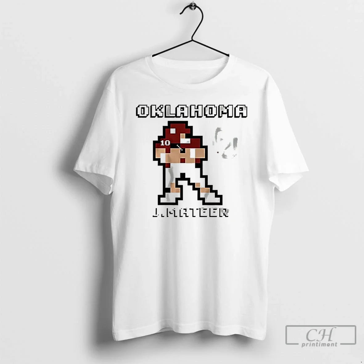 Premium John Mateer Oklahoma Football Retro Baller 8 - Adult & Kids T-Shirts, Sweatshirts & Hoodies apparel design preview 1