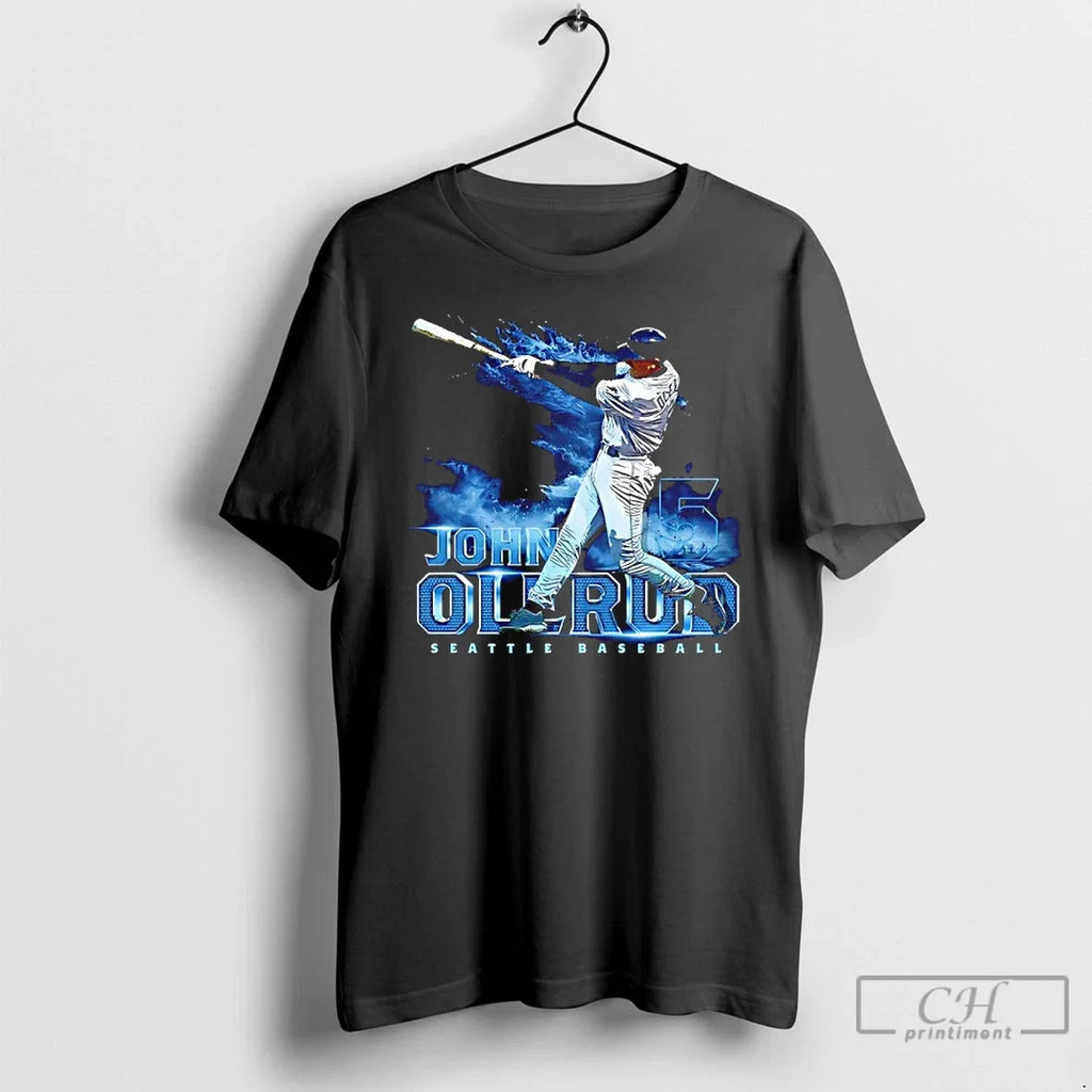 Premium John Olerud 5 Seattle Mariners Baseball - Adult & Kids T-Shirts, Sweatshirts & Hoodies apparel design preview 1