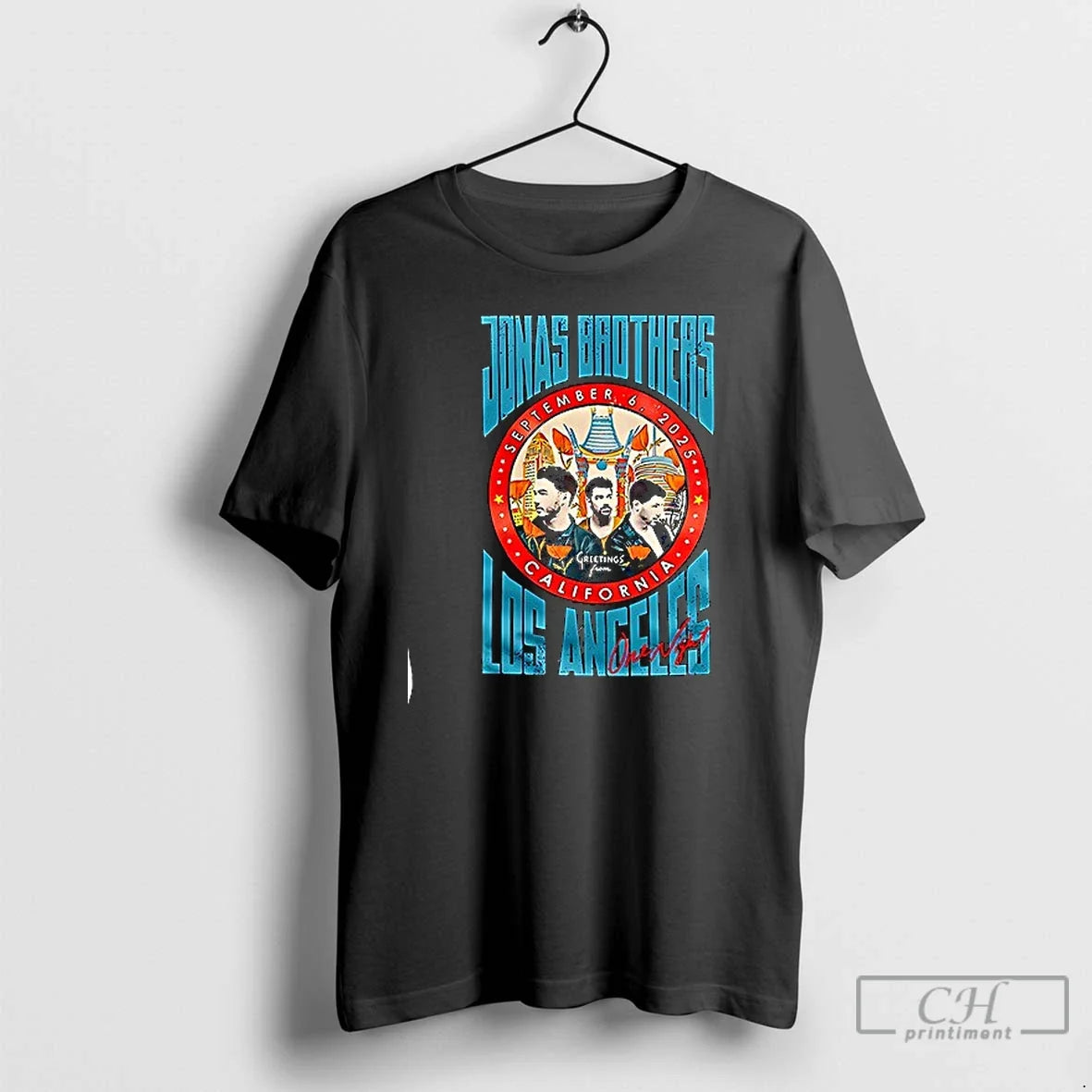 Premium Jonas Brothers Greetings From California Los - Adult & Kids T-Shirts, Sweatshirts & Hoodies apparel design preview 1