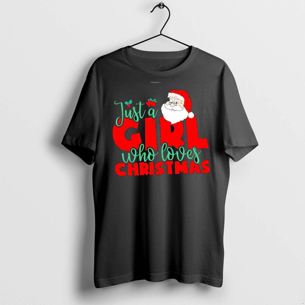 Premium Just A Girl Who Loves Christmas Santa Claus - Adult & Kids T-Shirts, Sweatshirts & Hoodies apparel design preview 1