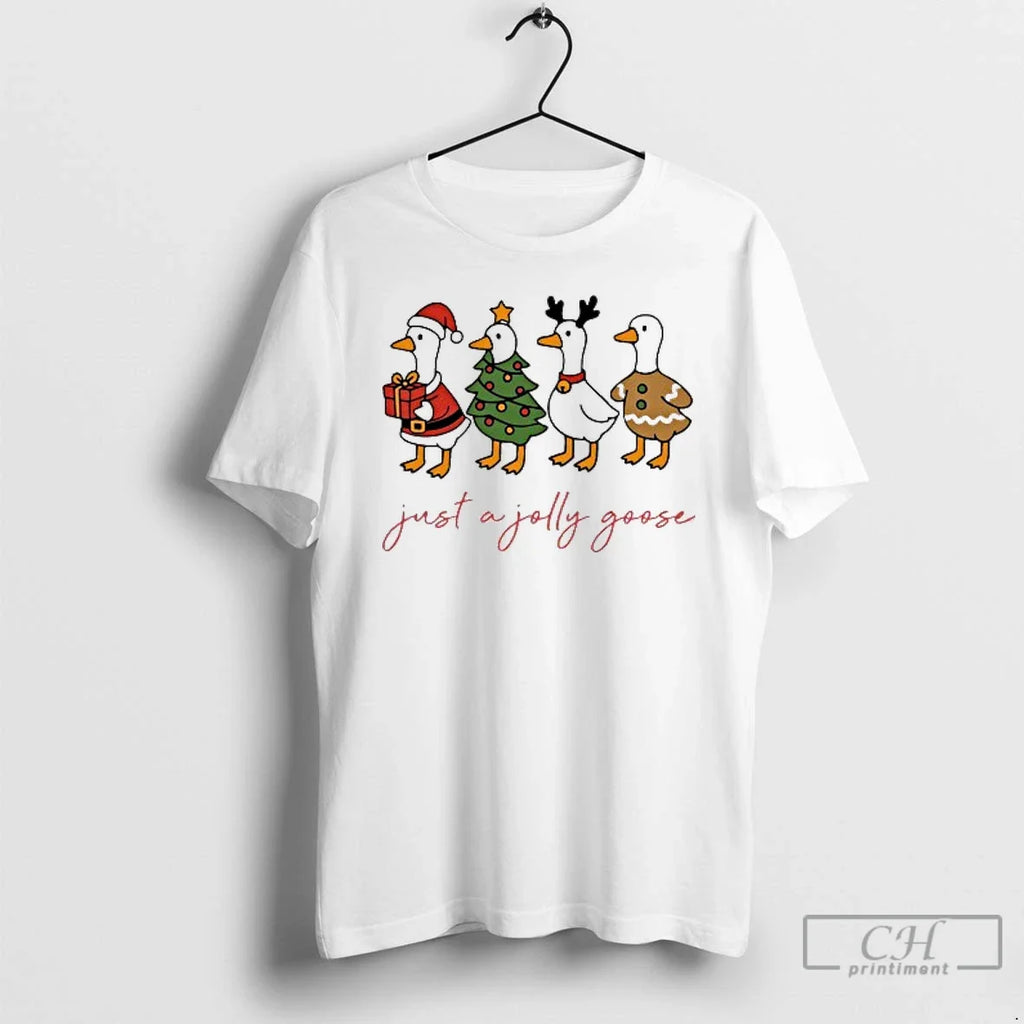 Premium Just A Jolly Goose Funny Christmast - Adult & Kids T-Shirts, Sweatshirts & Hoodies apparel design preview 1