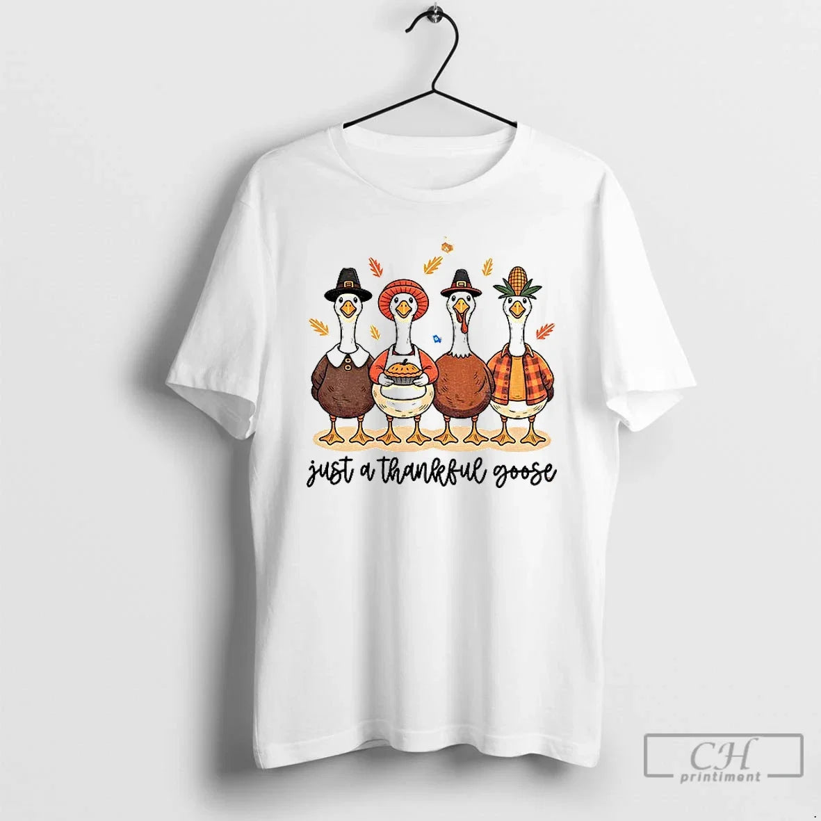 Premium Just A Thankful Goose Friendsgiving - Adult & Kids T-Shirts, Sweatshirts & Hoodies apparel design preview 1