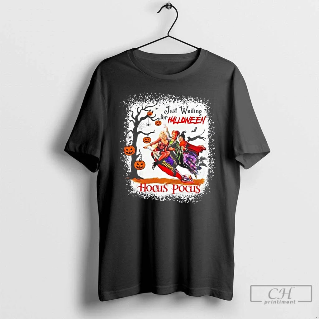 Premium Just Waiting For Halloween Hocus Pocus - Adult & Kids T-Shirts, Sweatshirts & Hoodies apparel design preview 1