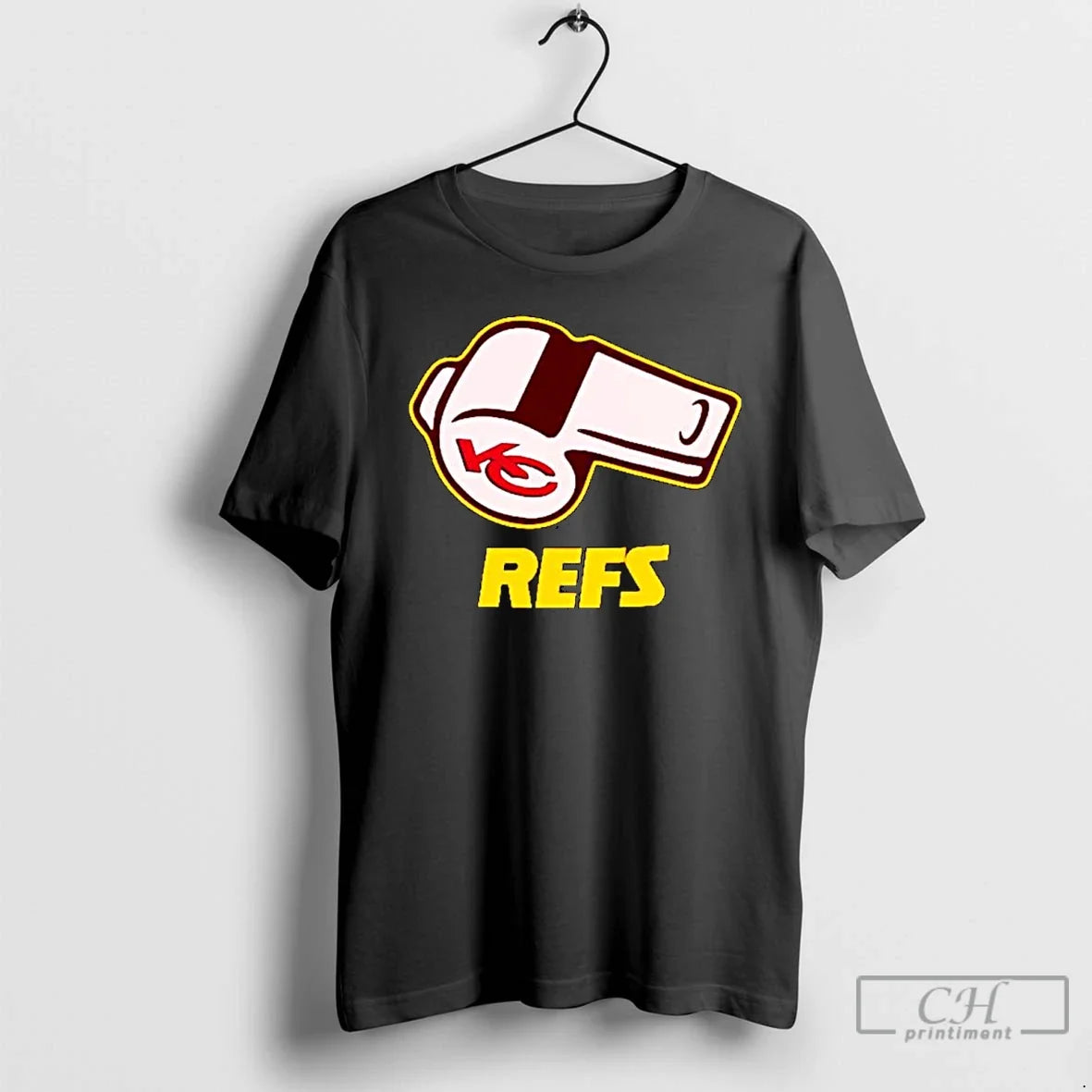 Premium Kansas City Chiefs Refs 12th Man Ornaments - Adult & Kids T-Shirts, Sweatshirts & Hoodies apparel design preview 1