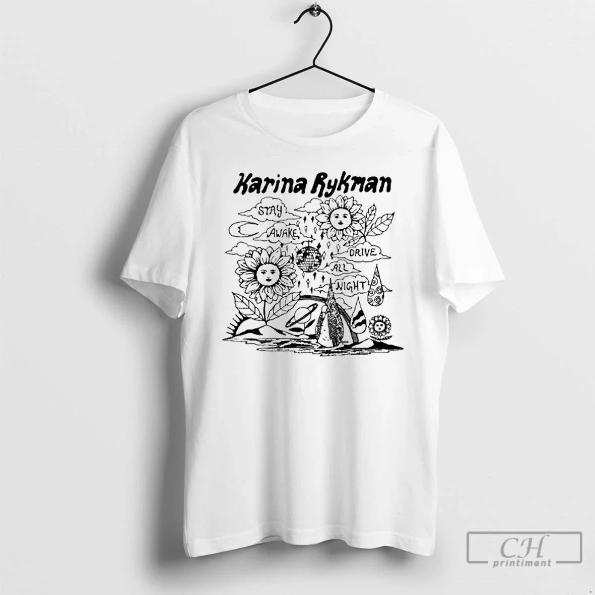 Premium Karina Rykman Stay Awake Drive All Night Rock - Adult & Kids T-Shirts, Sweatshirts & Hoodies apparel design preview 1