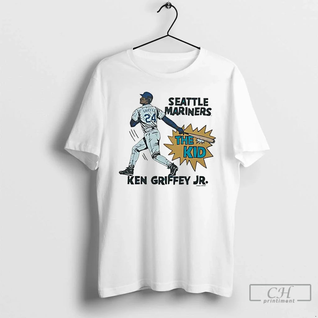 Premium Ken Griffey Jr Seattle Mariners The Kid Home - Adult & Kids T-Shirts, Sweatshirts & Hoodies apparel design preview 1