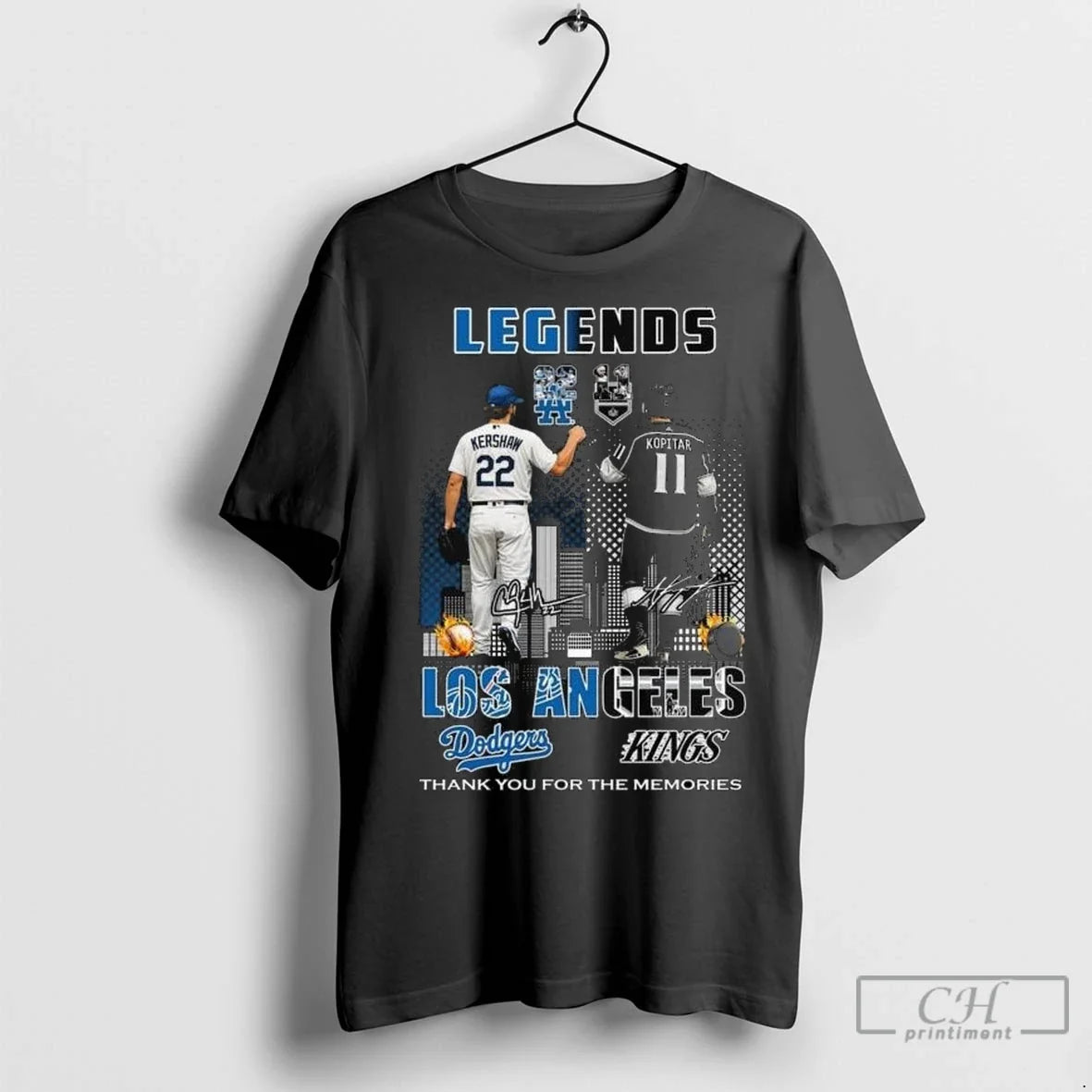 Premium Kershaw Los Angeles Dodgers And Kopitar Kings - Adult & Kids T-Shirts, Sweatshirts & Hoodies apparel design preview 1