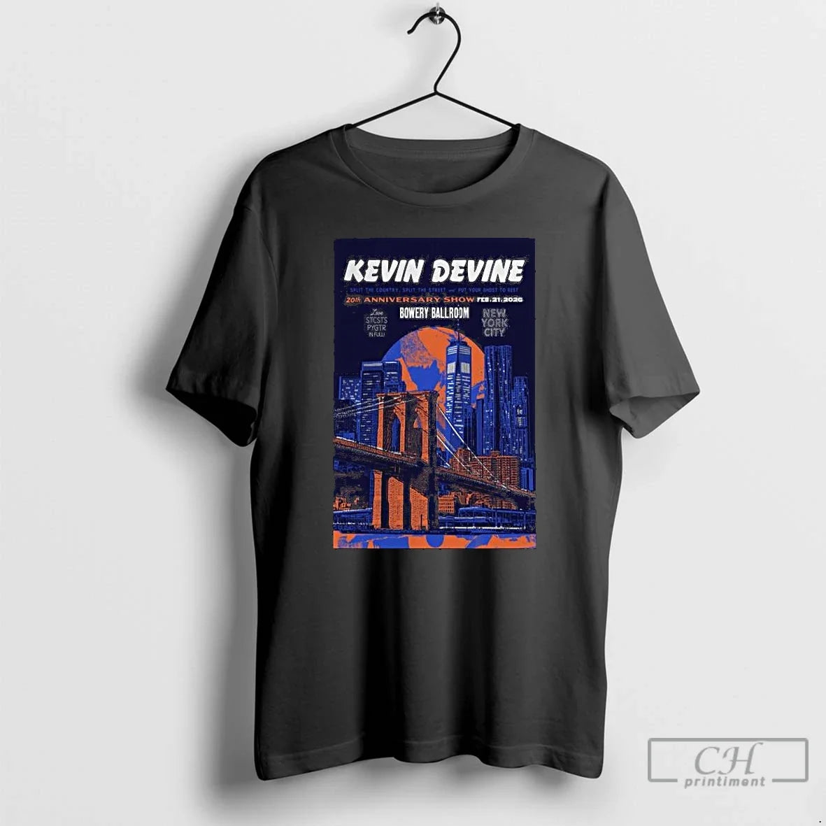 Premium Kevin Devine February 21 2026 Bowery Ballroom - Adult & Kids T-Shirts, Sweatshirts & Hoodies apparel design preview 1