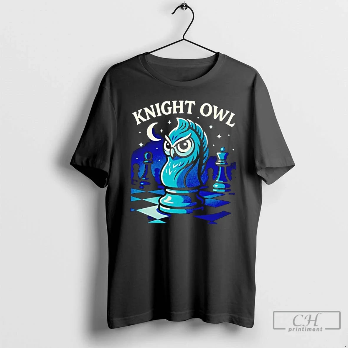 Premium Knight Owl Chess - Adult & Kids T-Shirts, Sweatshirts & Hoodies apparel design preview 1