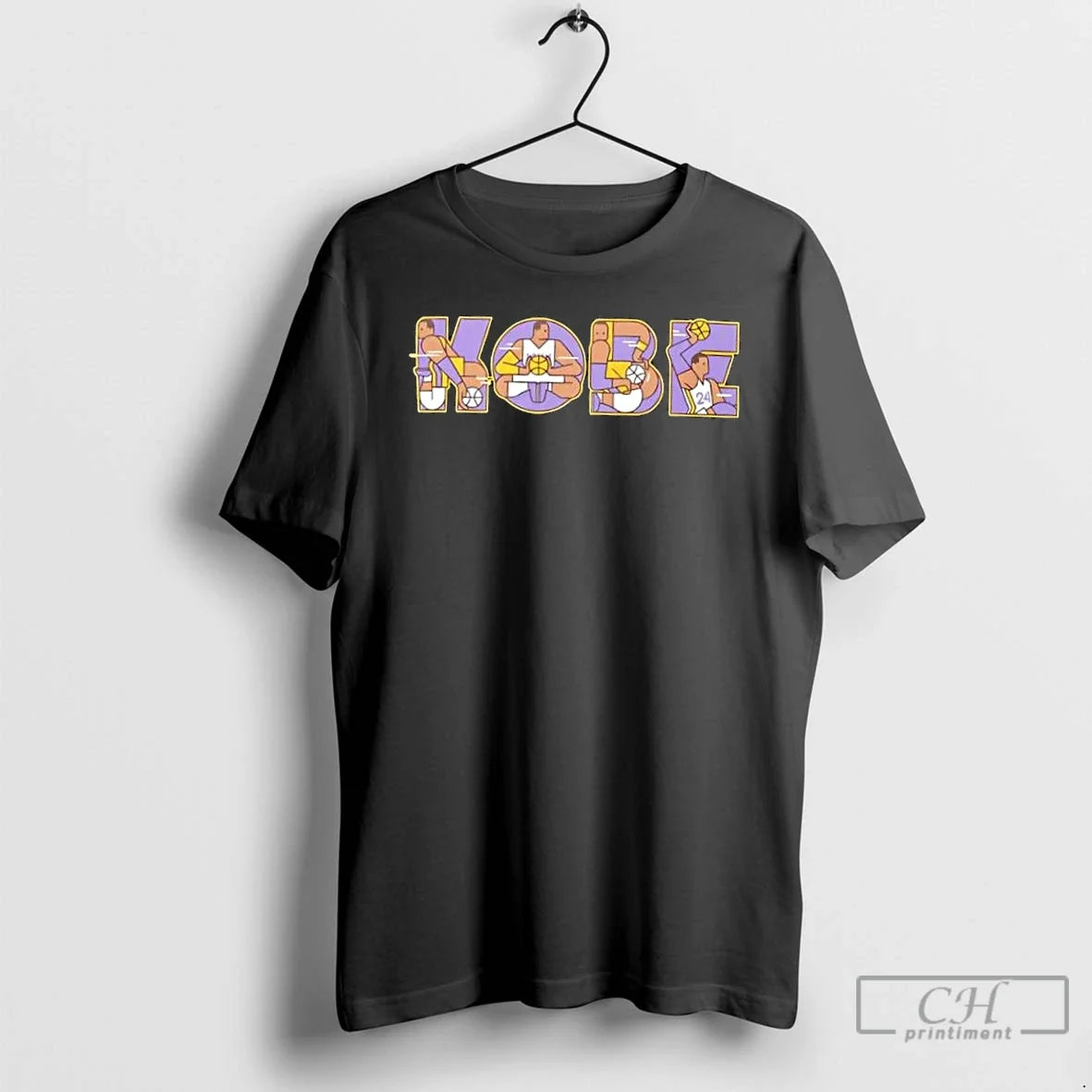 Premium Kobe Tribute Retro Basketball Art - Adult & Kids T-Shirts, Sweatshirts & Hoodies apparel design preview 1