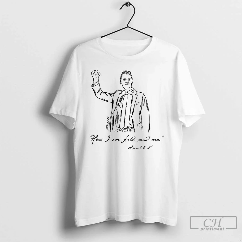 Premium Kristan Hawkins Charlie Kirk Here I Am Lord - Adult & Kids T-Shirts, Sweatshirts & Hoodies apparel design preview 1