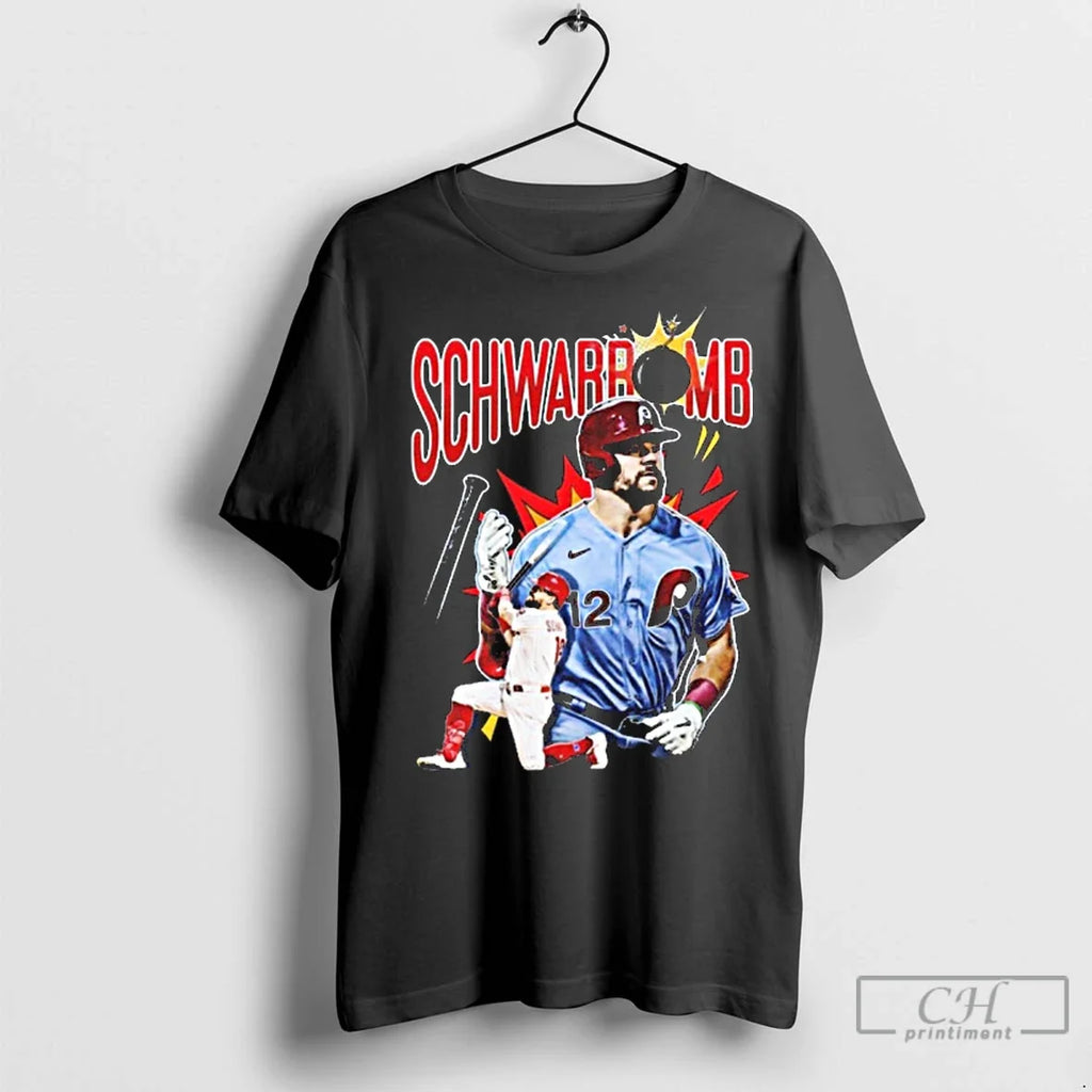 Premium Kyle Schwarbomb Philadelphia Phillies Mlb - Adult & Kids T-Shirts, Sweatshirts & Hoodies apparel design preview 1