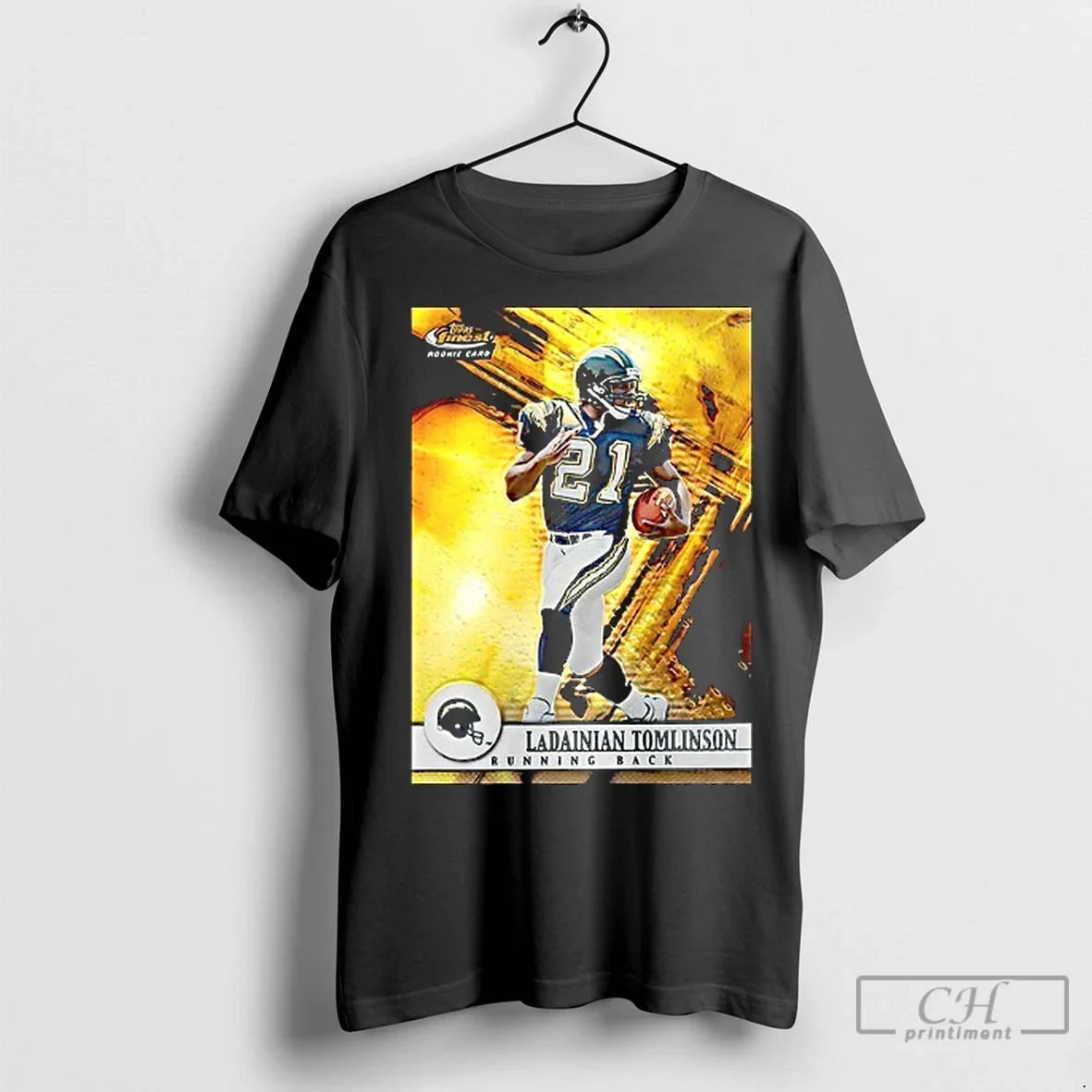 Premium Ladainian Tomlinson Running Back Rookie Card - Adult & Kids T-Shirts, Sweatshirts & Hoodies apparel design preview 1