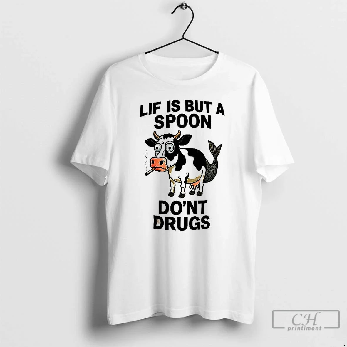 Premium Lif Is But A Spoon Dont Drugs - Adult & Kids T-Shirts, Sweatshirts & Hoodies apparel design preview 1