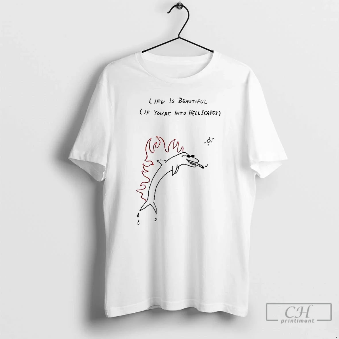 Premium Life Is Beautiful If Youre Into Hellscapes - Adult & Kids T-Shirts, Sweatshirts & Hoodies apparel design preview 1
