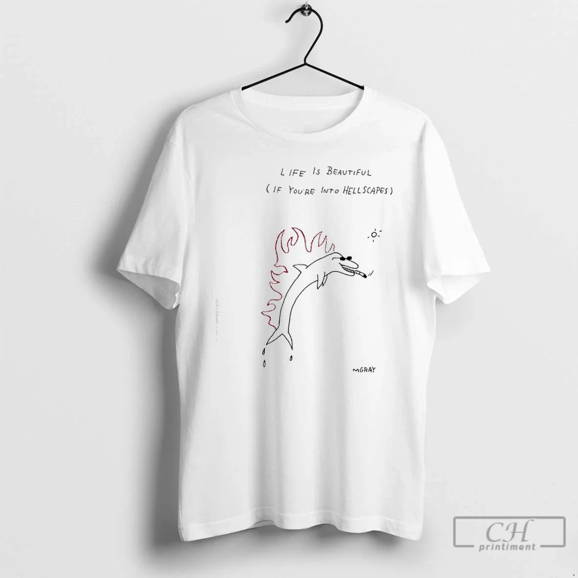 Premium Life Is Beautiful If Youre Into Hellscapes - Adult & Kids T-Shirts, Sweatshirts & Hoodies apparel design preview 1