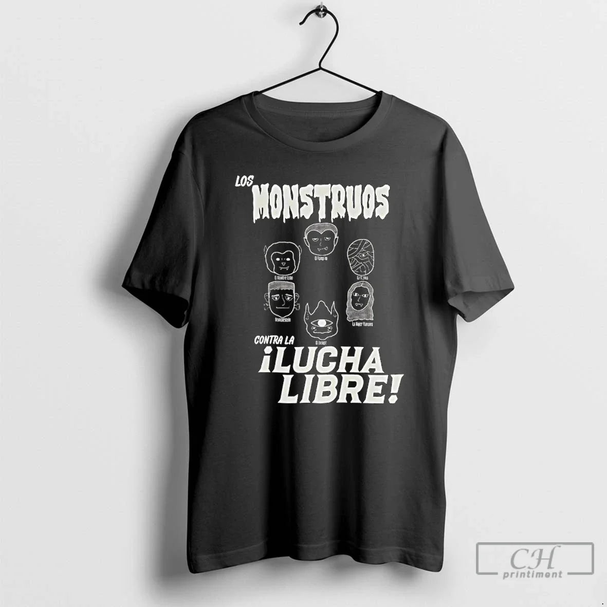 Premium Los Monstruos Contra La Lucha Libre - Adult & Kids T-Shirts, Sweatshirts & Hoodies apparel design preview 1