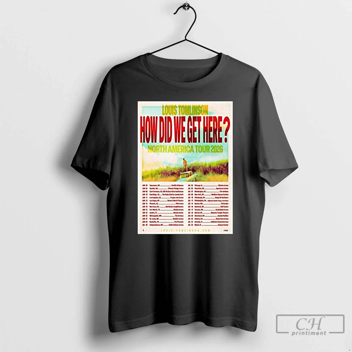 Premium Louis Tomlinson How Did We Get Here North - Adult & Kids T-Shirts, Sweatshirts & Hoodies apparel design preview 1