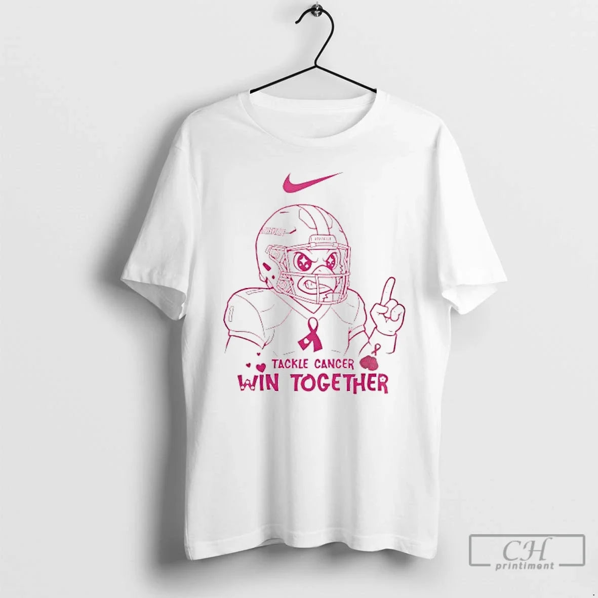 Premium Louisville Cardinals Tackle Cancer Win - Adult & Kids T-Shirts, Sweatshirts & Hoodies apparel design preview 1