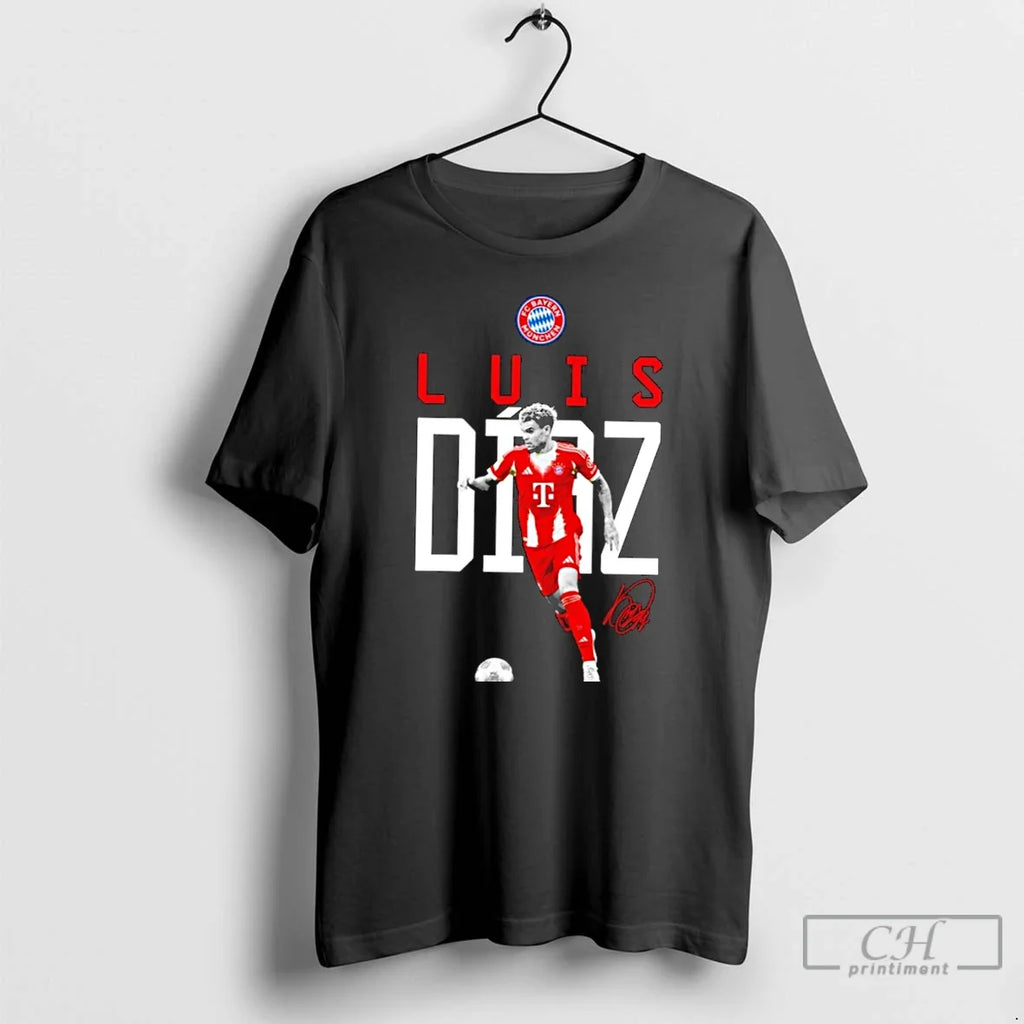 Premium Luis Diaz Bayern Munchen Fc Signature - Adult & Kids T-Shirts, Sweatshirts & Hoodies apparel design preview 1