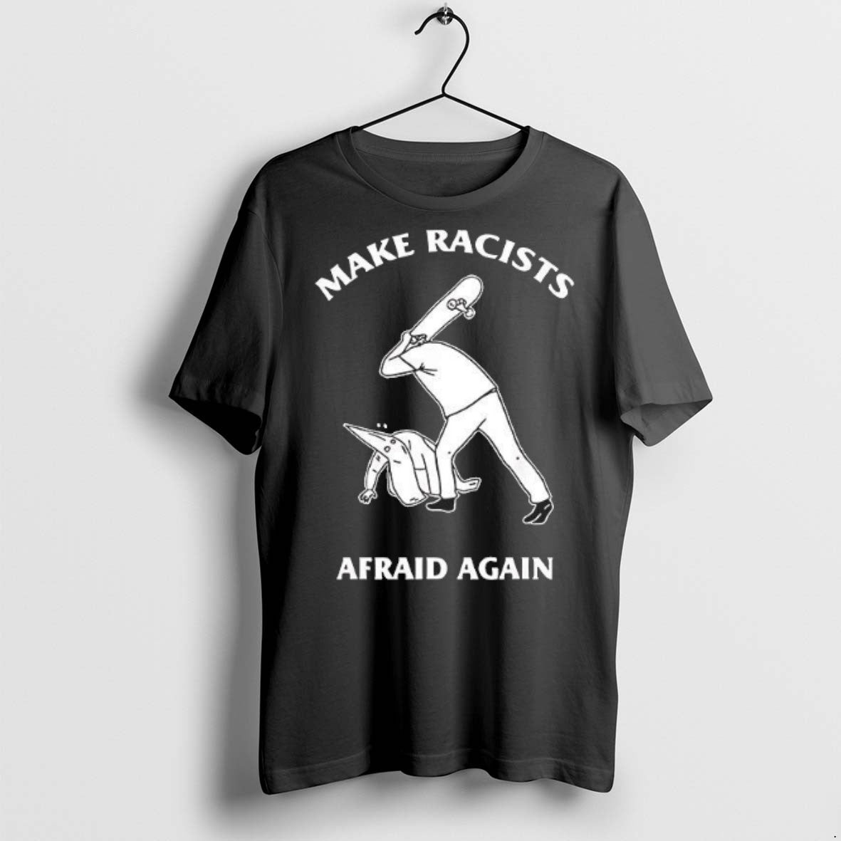 Premium Make Racists Afraid Again Ku Klux Klan - Adult & Kids T-Shirts, Sweatshirts & Hoodies apparel design preview 1