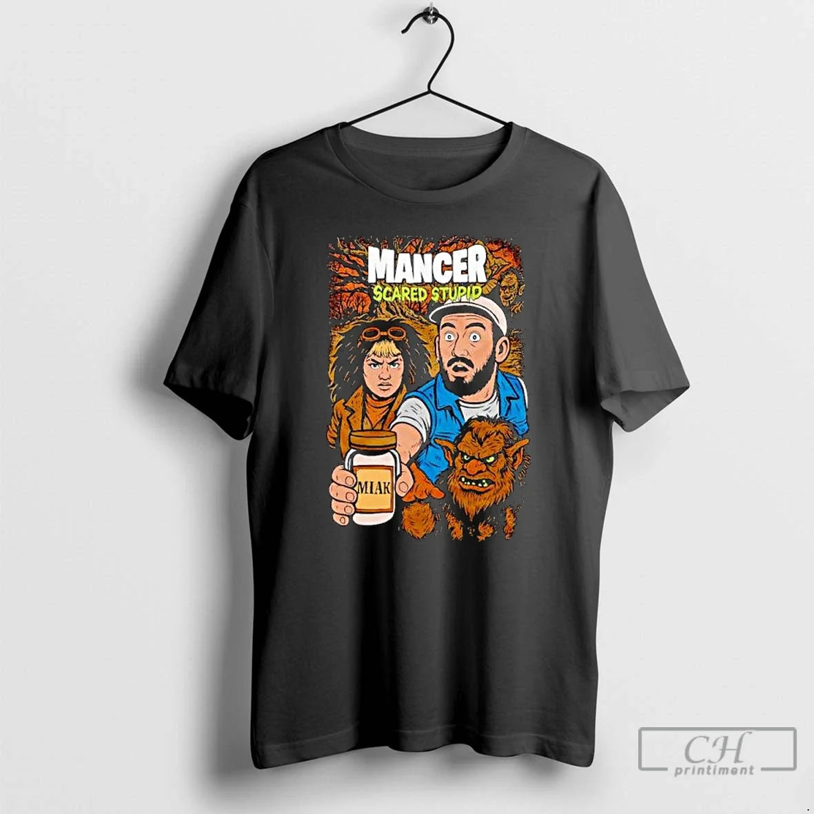 Premium Mancer Scared Stupid Ornaments - Adult & Kids T-Shirts, Sweatshirts & Hoodies apparel design preview 1