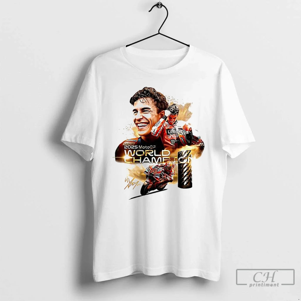 Premium Marc Marquez Ducati Lenovo Team Motogp 2025 - Adult & Kids T-Shirts, Sweatshirts & Hoodies apparel design preview 1