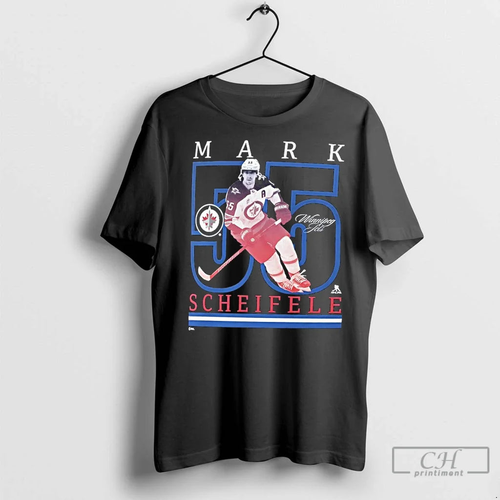 Premium Mark Scheifele 55 Winnipeg Jets Hockey Player - Adult & Kids T-Shirts, Sweatshirts & Hoodies apparel design preview 1