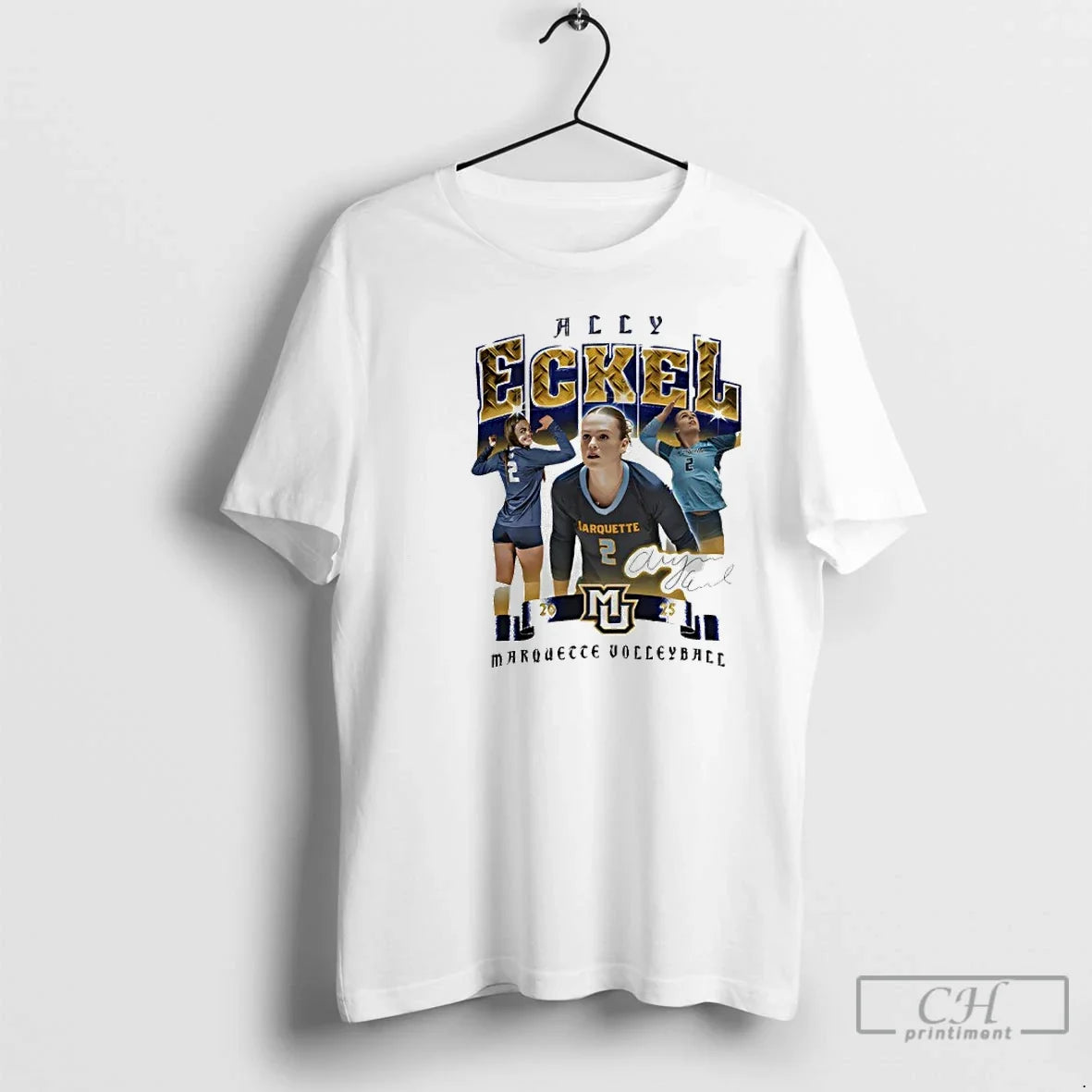 Premium Marquette Volleyball Allyson Eckel Graphic - Adult & Kids T-Shirts, Sweatshirts & Hoodies apparel design preview 1