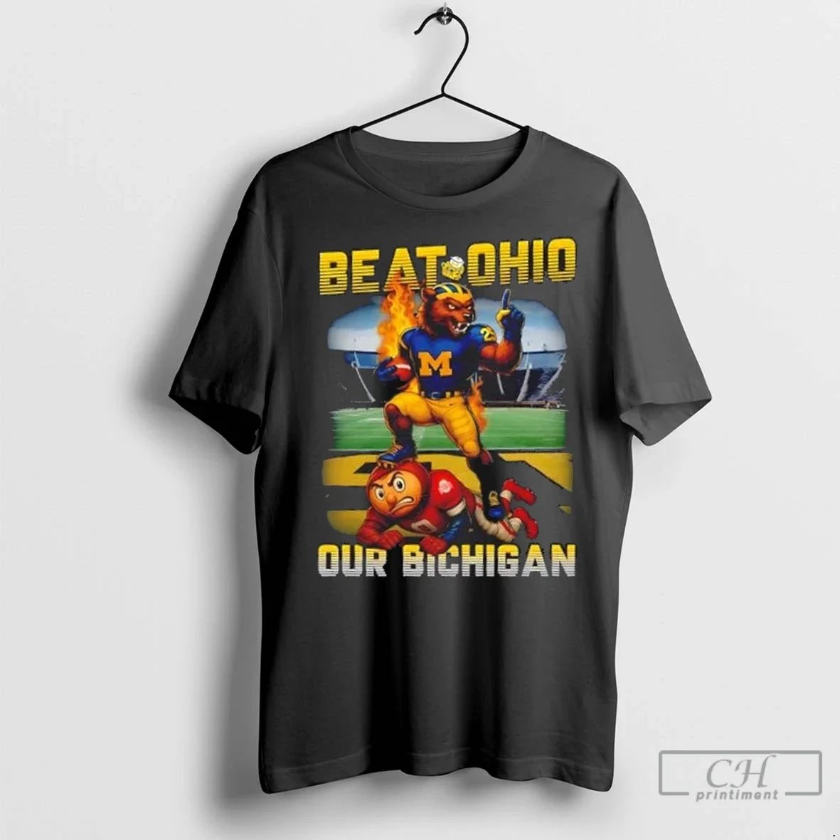 Premium Mascot Michigan Wolverines Beat Ohio Our - Adult & Kids T-Shirts, Sweatshirts & Hoodies apparel design preview 1