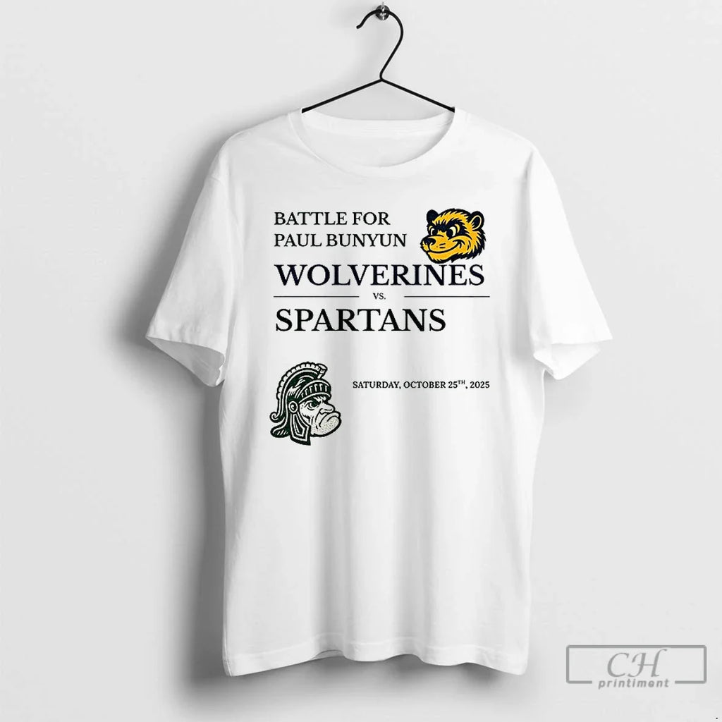 Premium Michigan Wolverines Vs State Spartans Battle - Adult & Kids T-Shirts, Sweatshirts & Hoodies apparel design preview 1