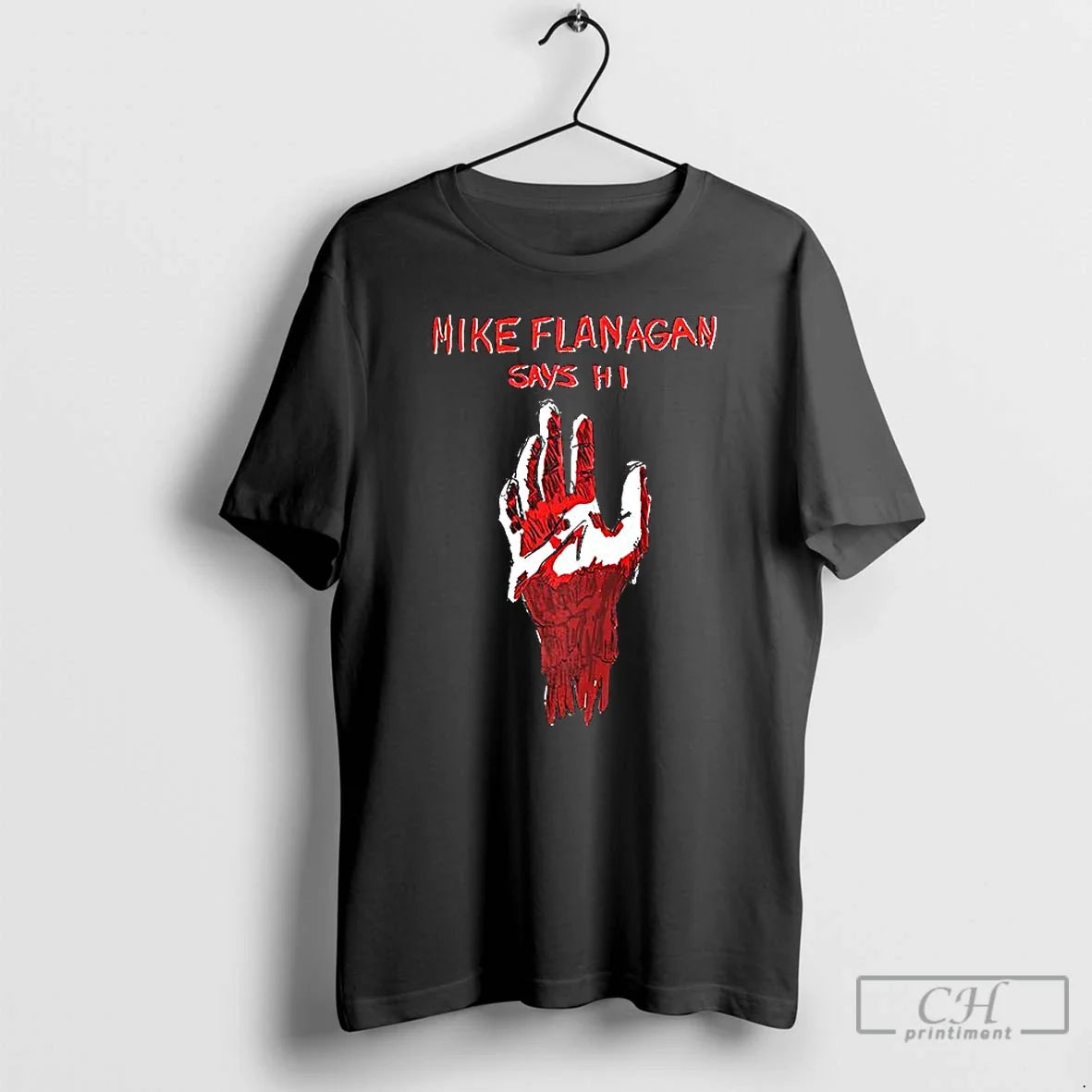 Premium Mike Flanagan Says Hi Mangled Hand - Adult & Kids T-Shirts, Sweatshirts & Hoodies apparel design preview 1