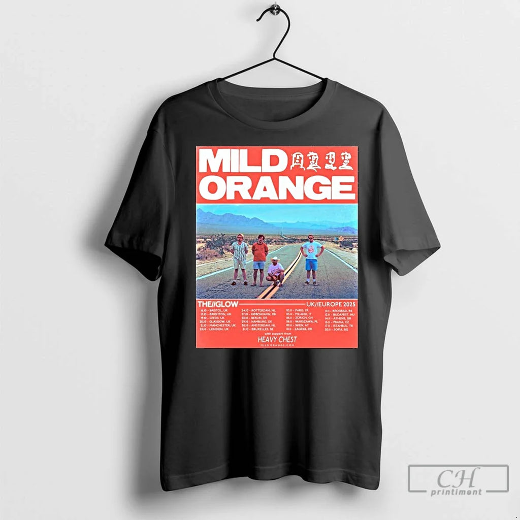 Premium Mild Orange The Glow Uk Europe 2025 Tour - Adult & Kids T-Shirts, Sweatshirts & Hoodies apparel design preview 1