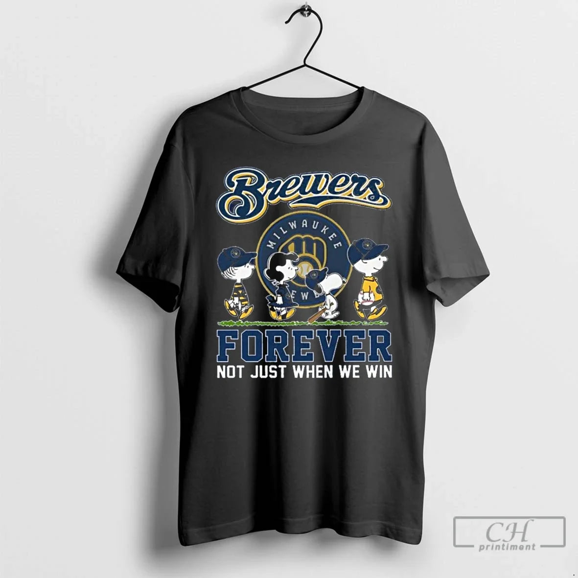 Premium Milwaukee Brewers Peanuts Forever Not Just - Adult & Kids T-Shirts, Sweatshirts & Hoodies apparel design preview 1