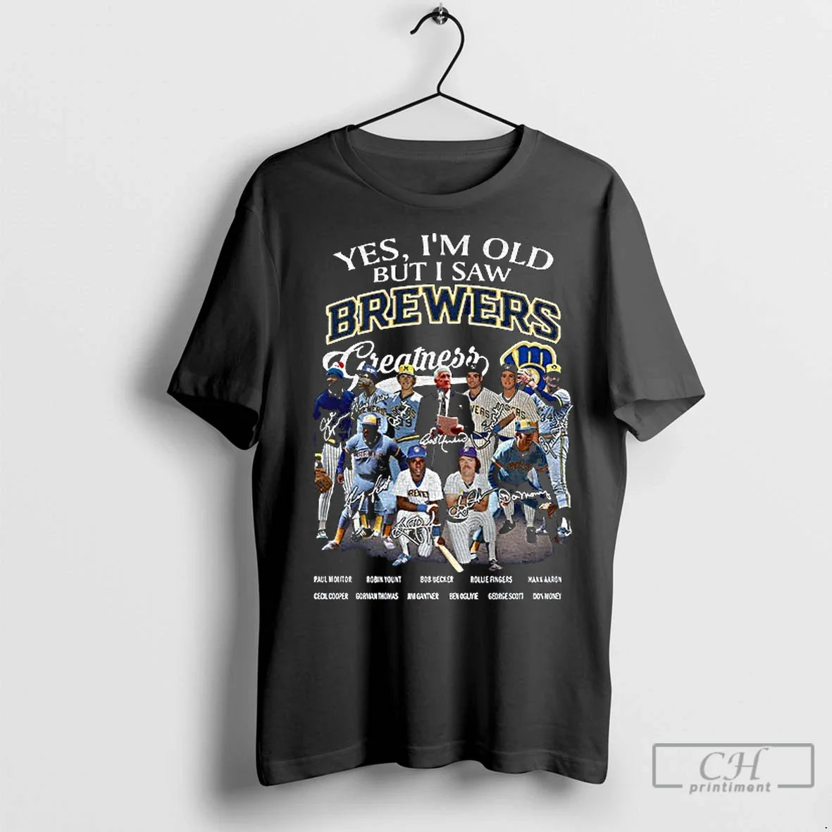 Premium Milwaukee Brewers Yes Im Old But I Saw - Adult & Kids T-Shirts, Sweatshirts & Hoodies apparel design preview 1