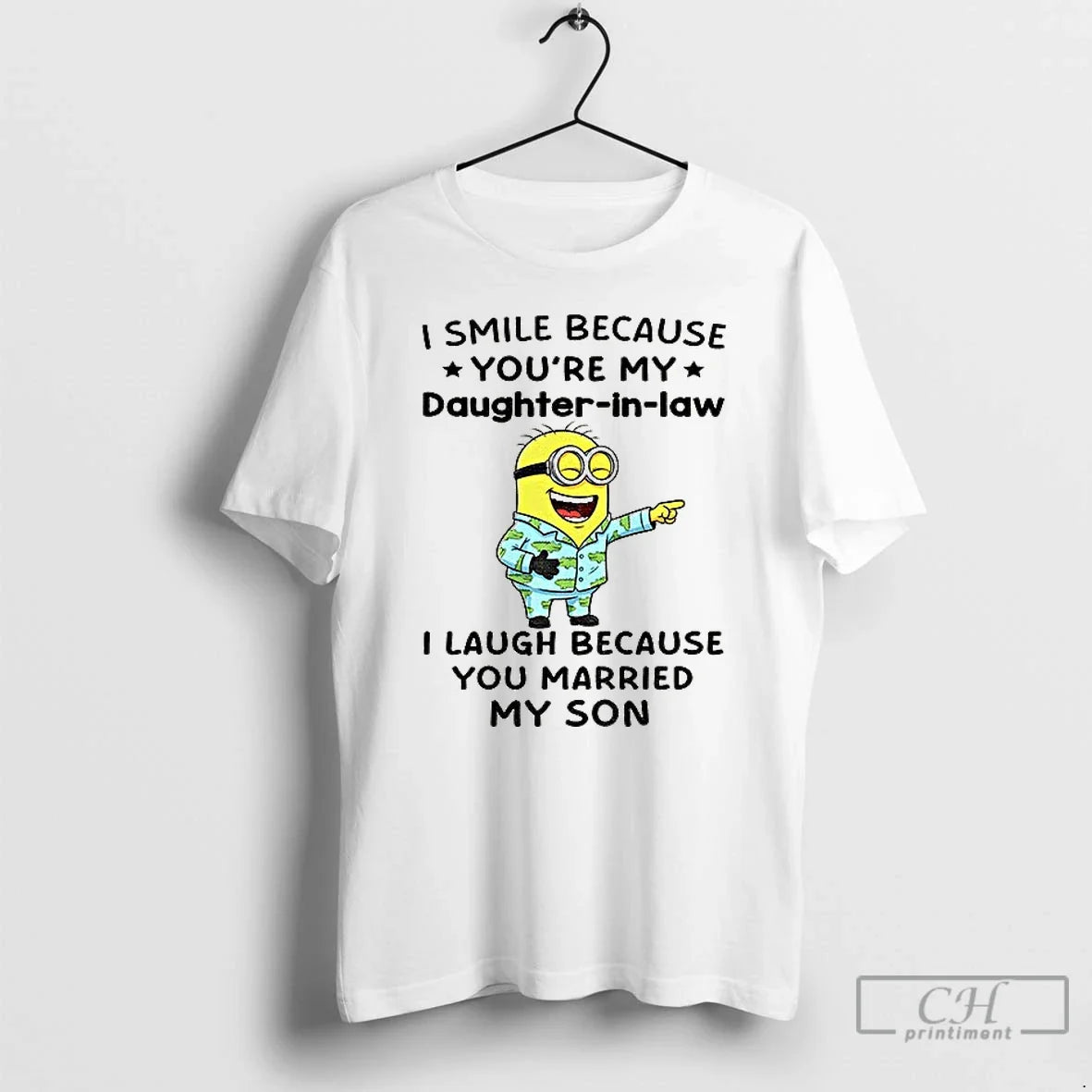 Premium Minion I Smile Because Youre My Daughter In - Adult & Kids T-Shirts, Sweatshirts & Hoodies apparel design preview 1