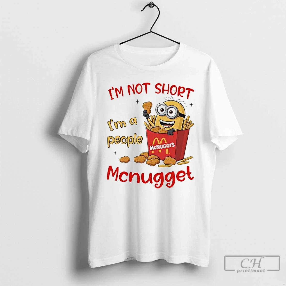 Premium Minion Box Of Mcdonalds Im Not Short A People - Adult & Kids T-Shirts, Sweatshirts & Hoodies apparel design preview 1