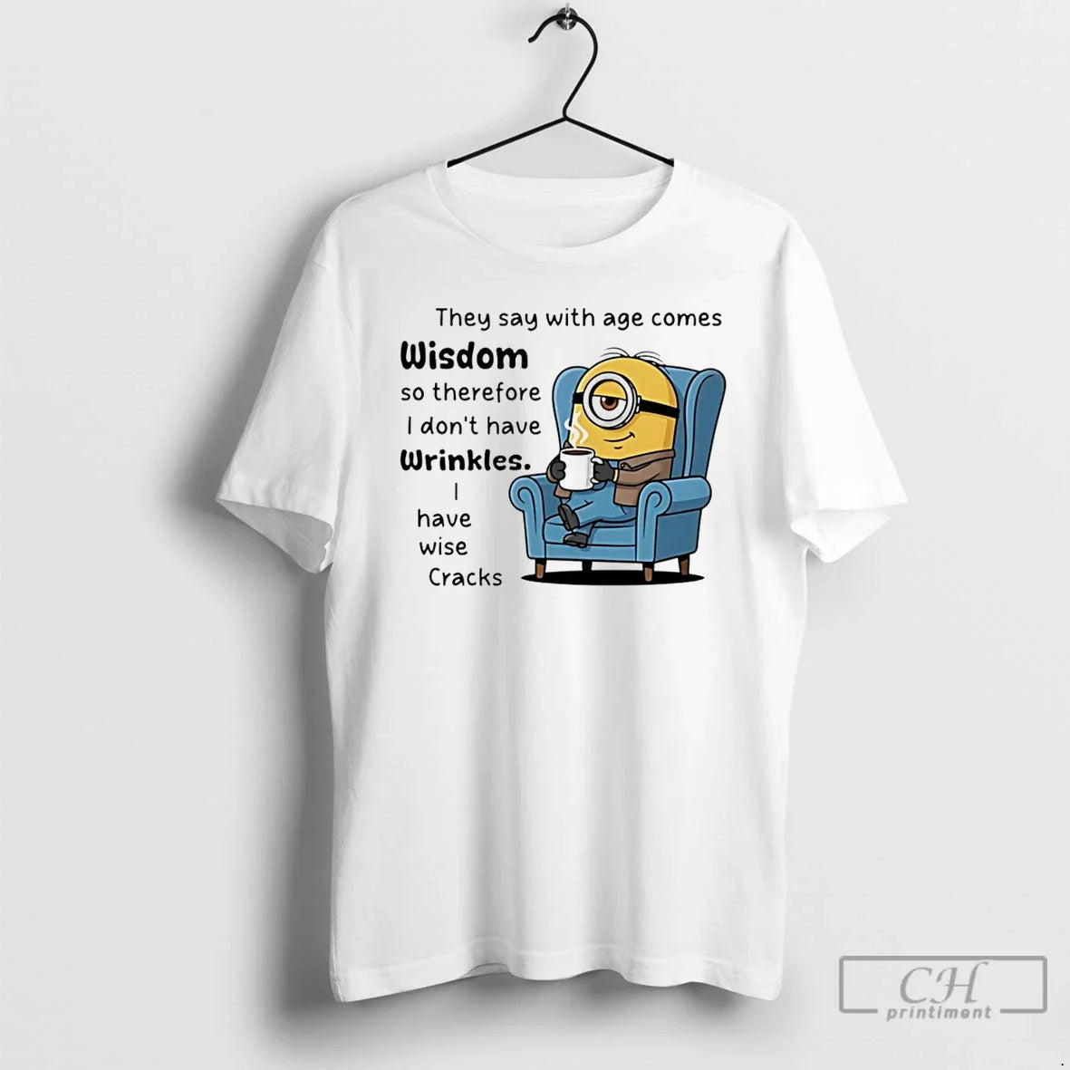 Premium Minion They Say With Age Comes Wisdom So - Adult & Kids T-Shirts, Sweatshirts & Hoodies apparel design preview 1