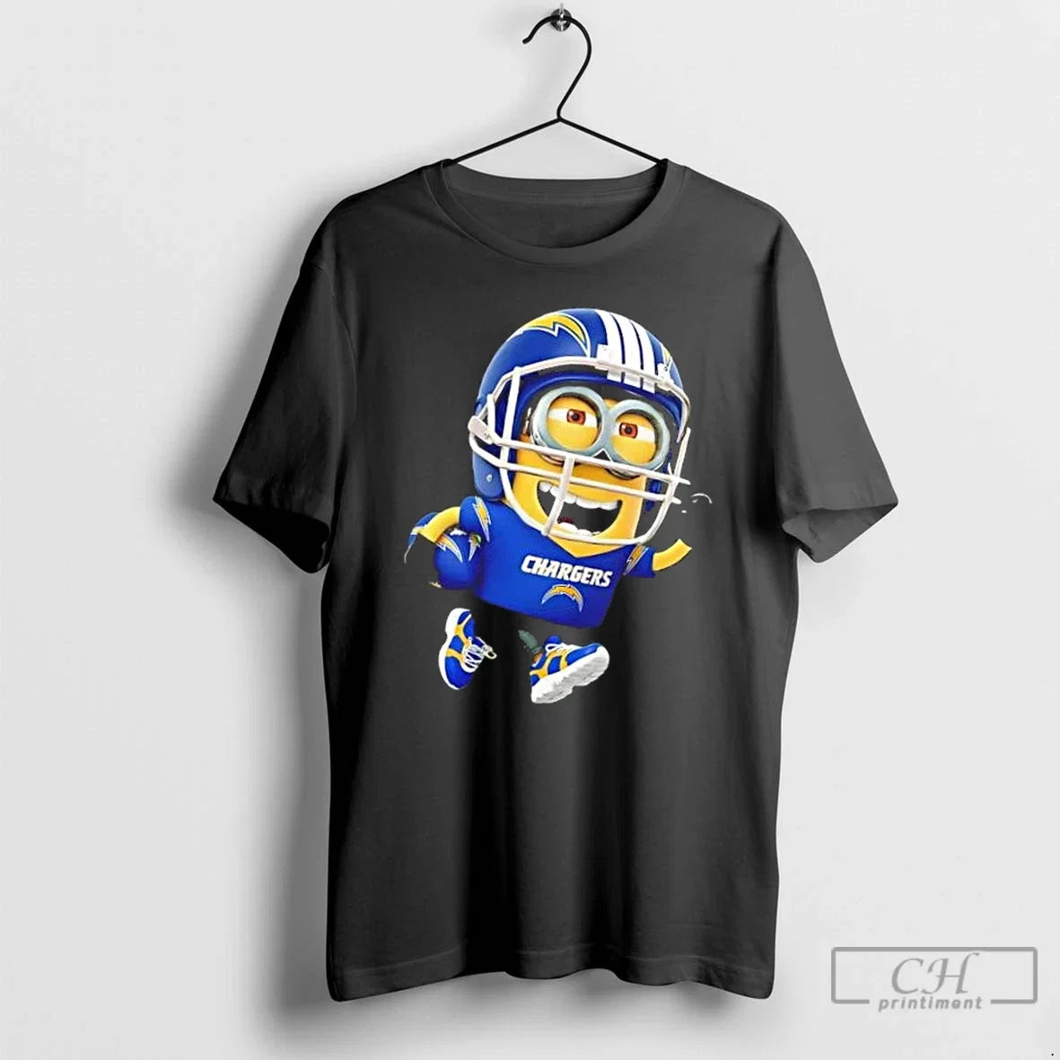 Premium Minions Is Holding A Ball And Smiling At Los - Adult & Kids T-Shirts, Sweatshirts & Hoodies apparel design preview 1