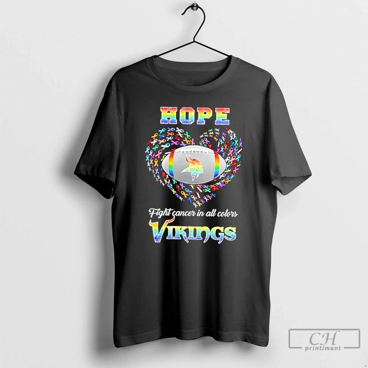 Premium Minnesota Vikings Football Hope Fight Cancer - Adult & Kids T-Shirts, Sweatshirts & Hoodies apparel design preview 1