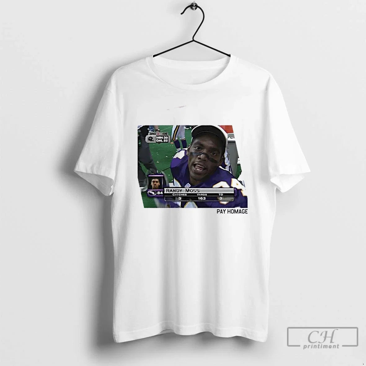 Premium Minnesota Vikings Randy Moss Homage Ash Pay - Adult & Kids T-Shirts, Sweatshirts & Hoodies apparel design preview 1