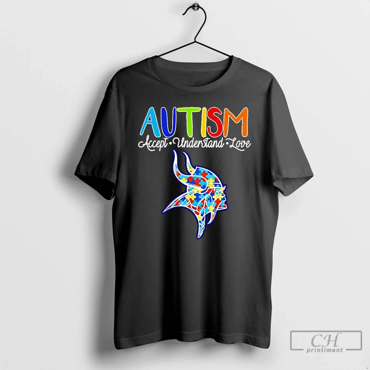 Premium Minnesota Vikings Autism Accept Understand - Adult & Kids T-Shirts, Sweatshirts & Hoodies apparel design preview 1
