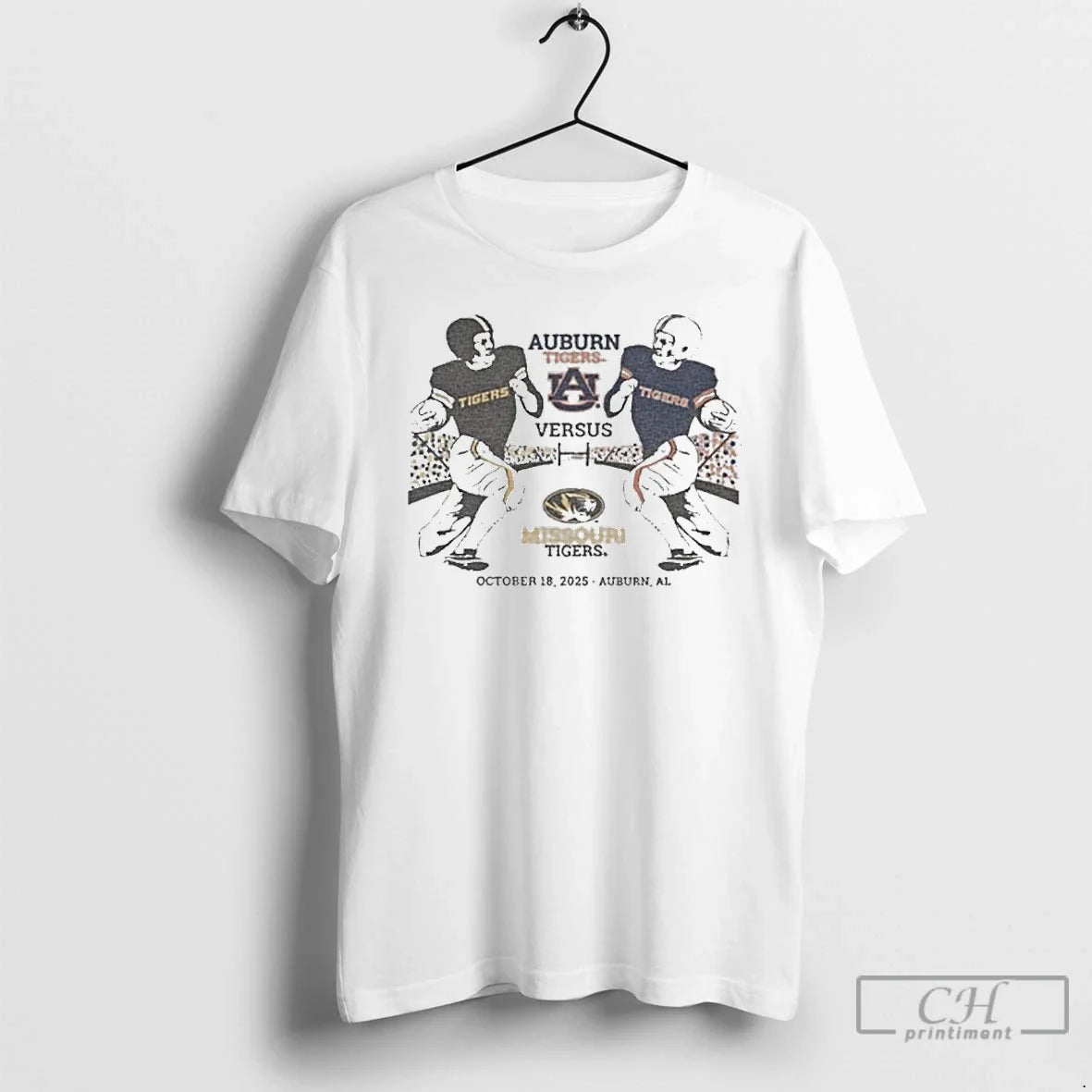Premium Missouri Vs Auburn 2025 Gameday Matchup - Adult & Kids T-Shirts, Sweatshirts & Hoodies apparel design preview 1