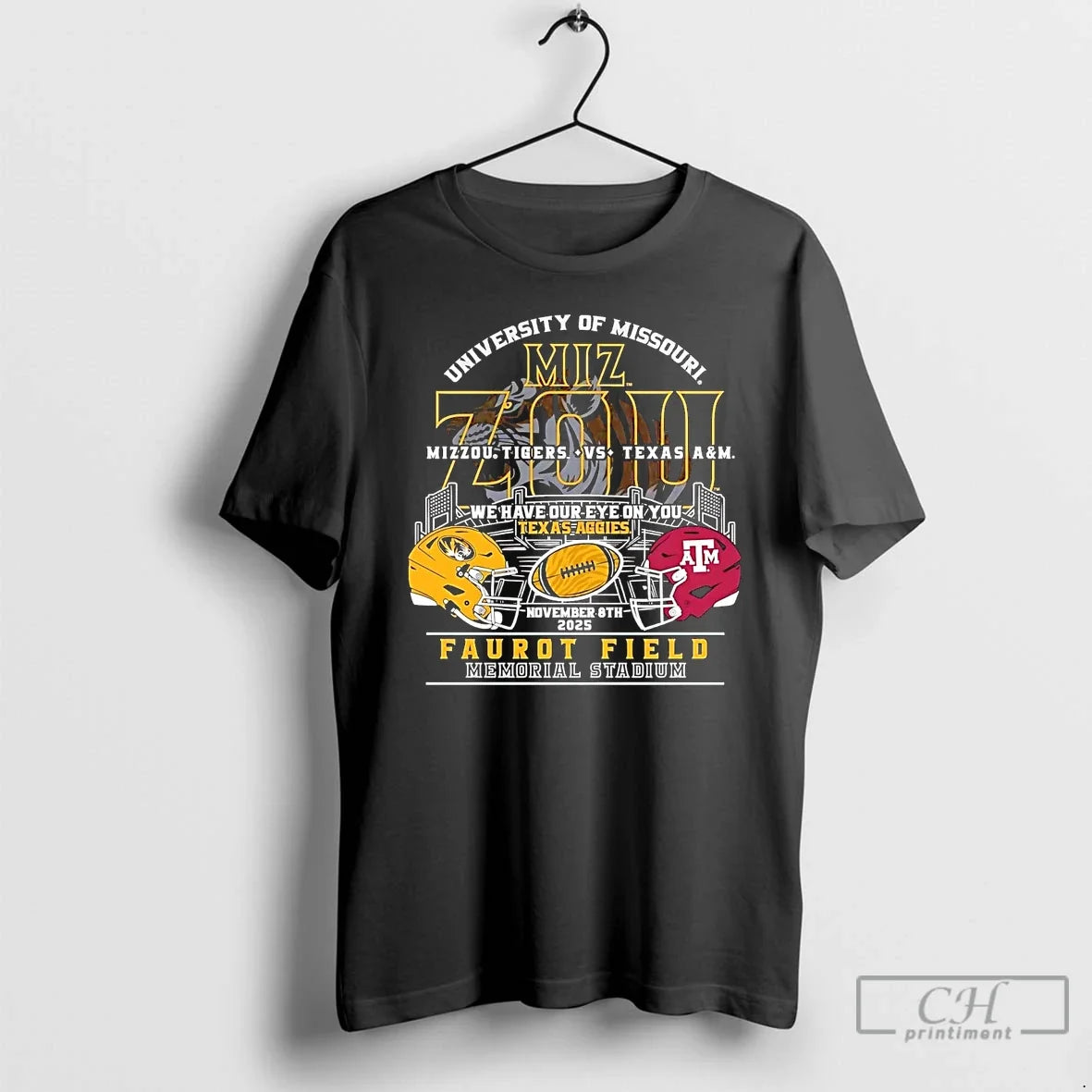 Premium Mizzou Tigers Vs Texas Am We Have Our Eye On - Adult & Kids T-Shirts, Sweatshirts & Hoodies apparel design preview 1