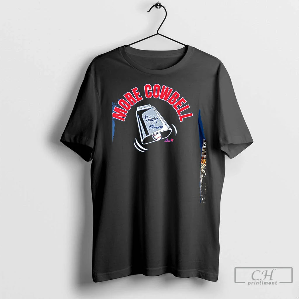 Premium Moises Ballesteros More Cowbell Chicago Cubs - Adult & Kids T-Shirts, Sweatshirts & Hoodies apparel design preview 1