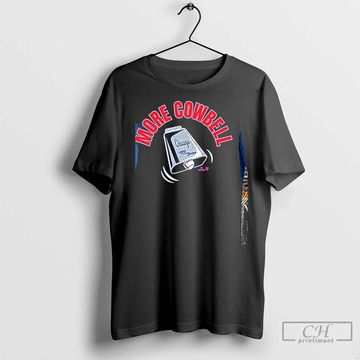 Premium Moises Ballesteros More Cowbell Chicago Cubs - Adult & Kids T-Shirts, Sweatshirts & Hoodies apparel design preview 1
