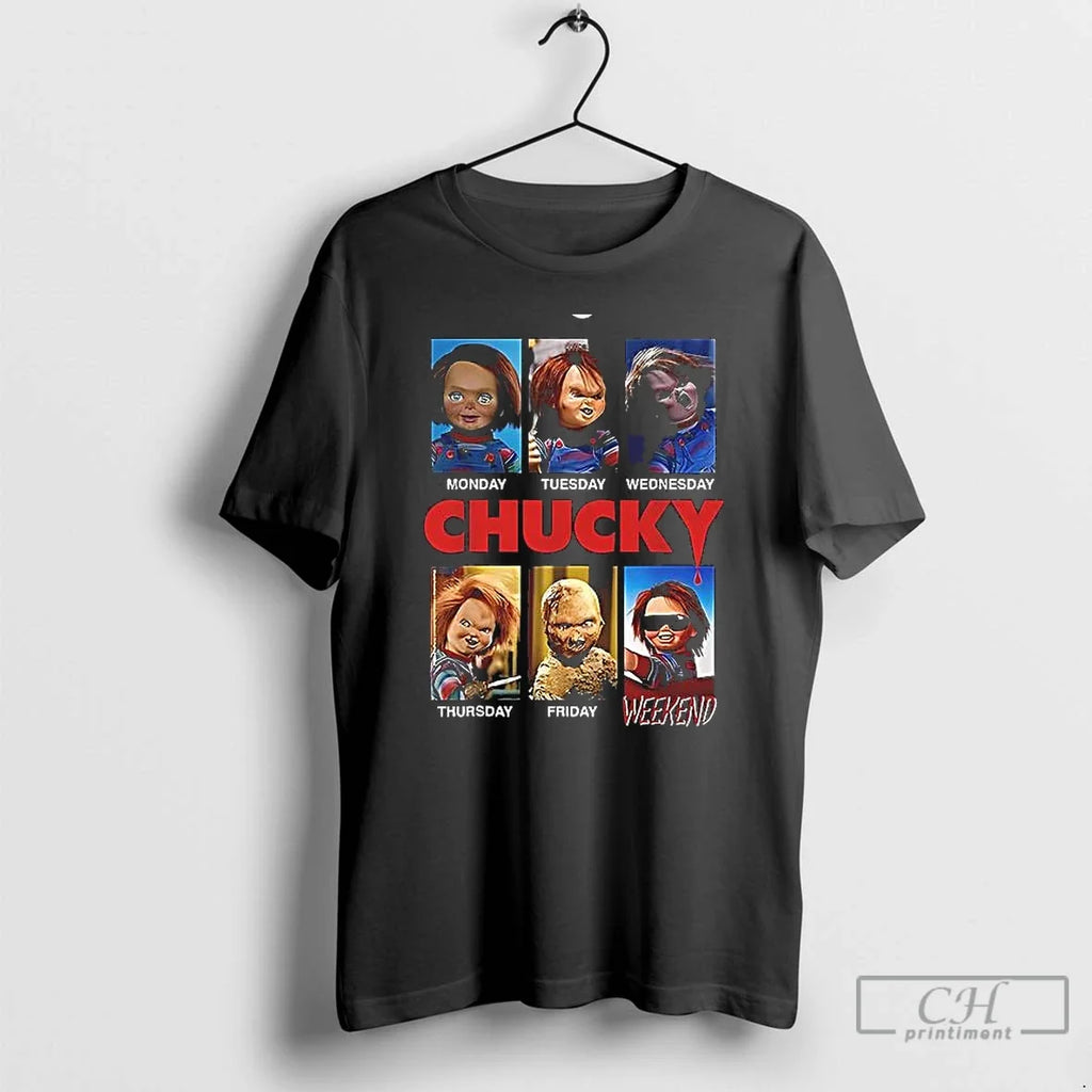 Premium Monday Tuesday Thursday Friday Weekend Chucky - Adult & Kids T-Shirts, Sweatshirts & Hoodies apparel design preview 1